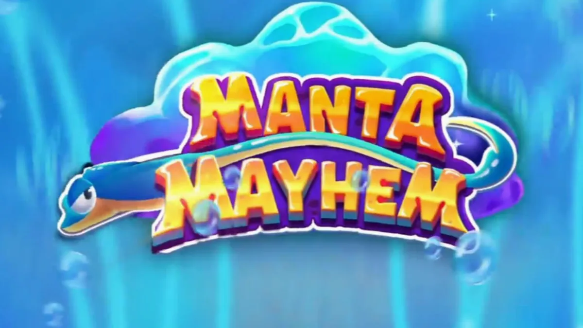 Tampilan visual slot Manta Mayhem dengan latar belakang terumbu karang yang hidup dan ikan pari manta yang ramah.